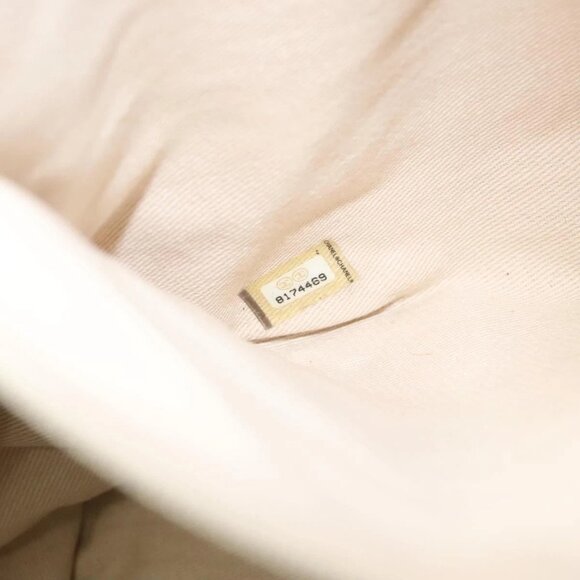 CHANEL COCO Mark Camelia Tote Bag Canvas Black Silver CC Auth BA1683 - Picture 14 of 16